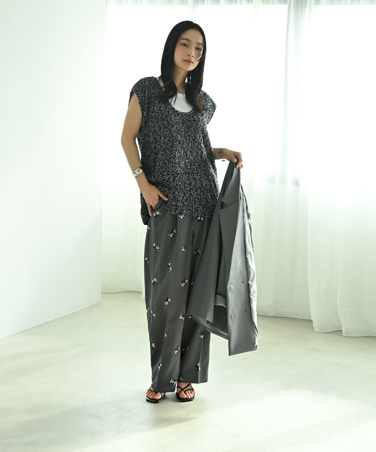 着用イメージ 167cm ブラック