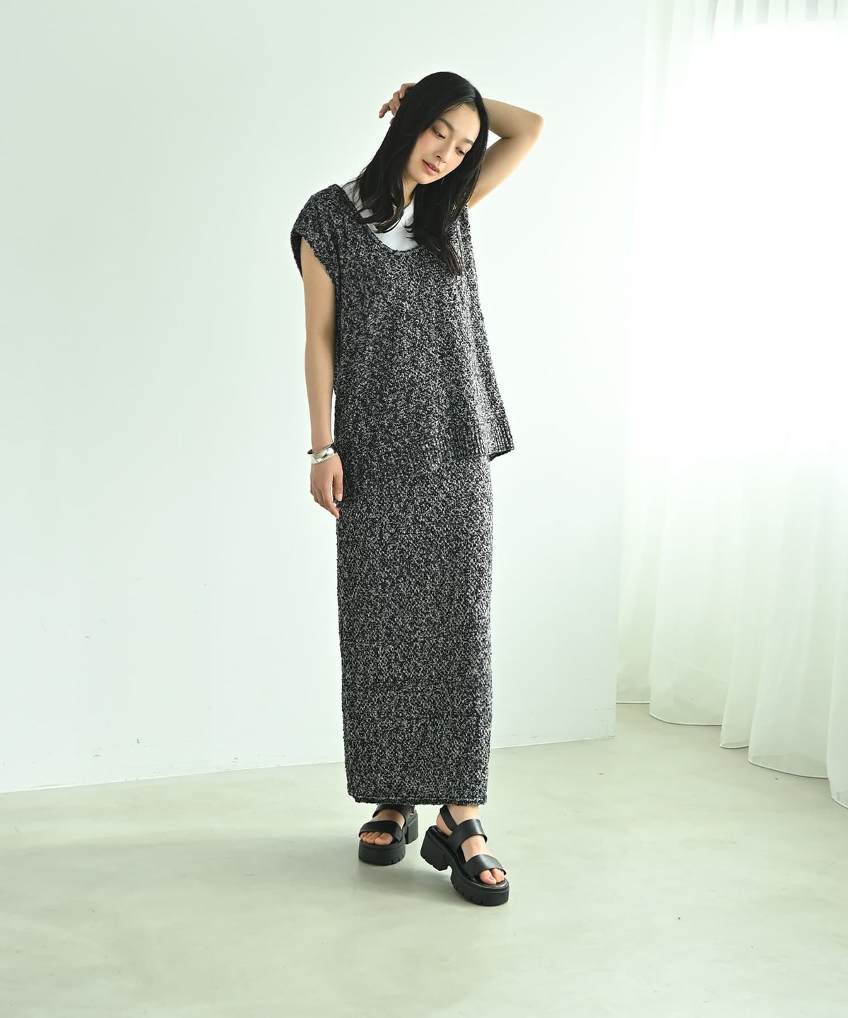 着用イメージ 167cm ブラック