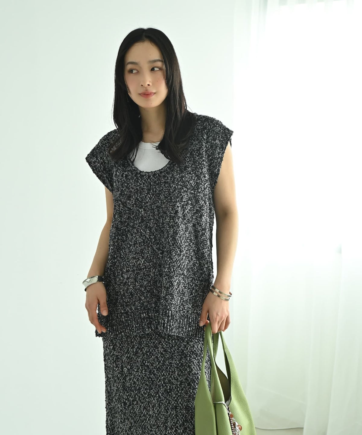 着用イメージ 167cm ブラック