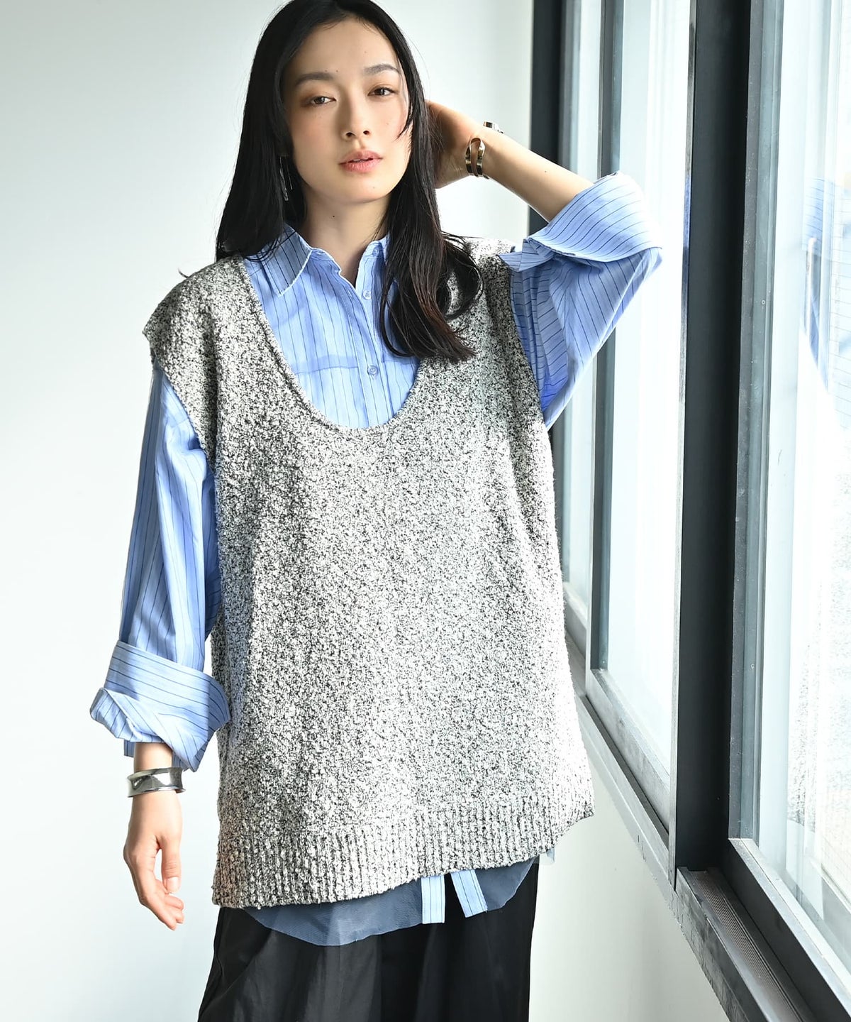 着用イメージ 167cm ミックス