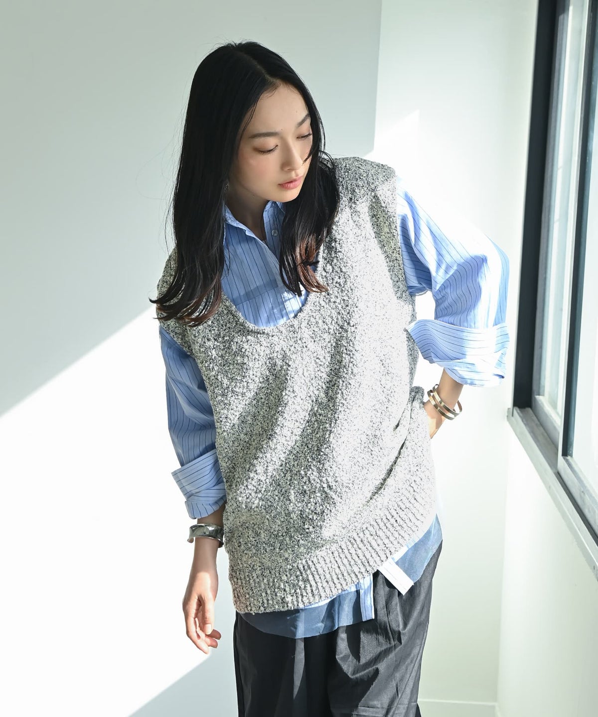 着用イメージ 167cm ミックス