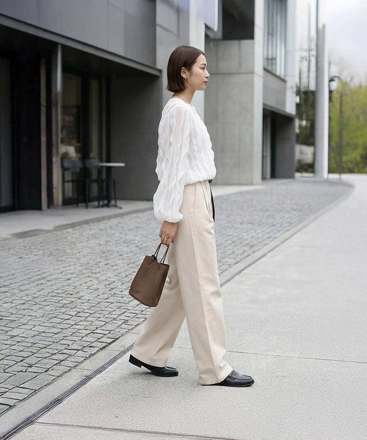 着用イメージ 163cm ホワイト