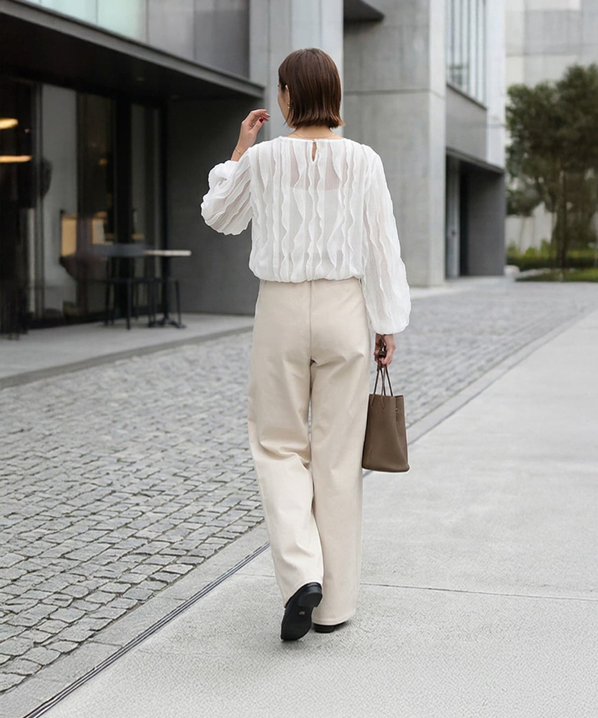 着用イメージ 163cm ホワイト