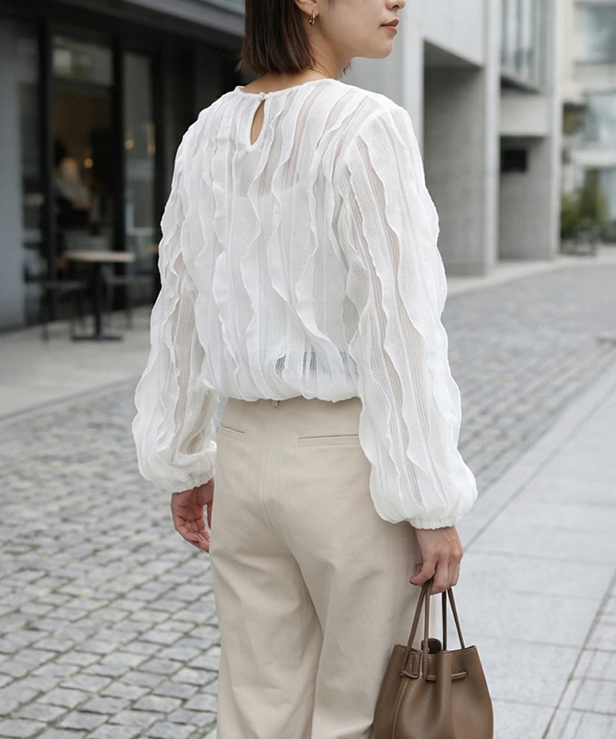 着用イメージ 163cm ホワイト