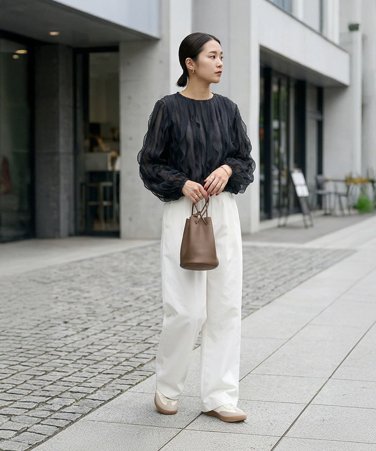 着用イメージ 163cm ブラック