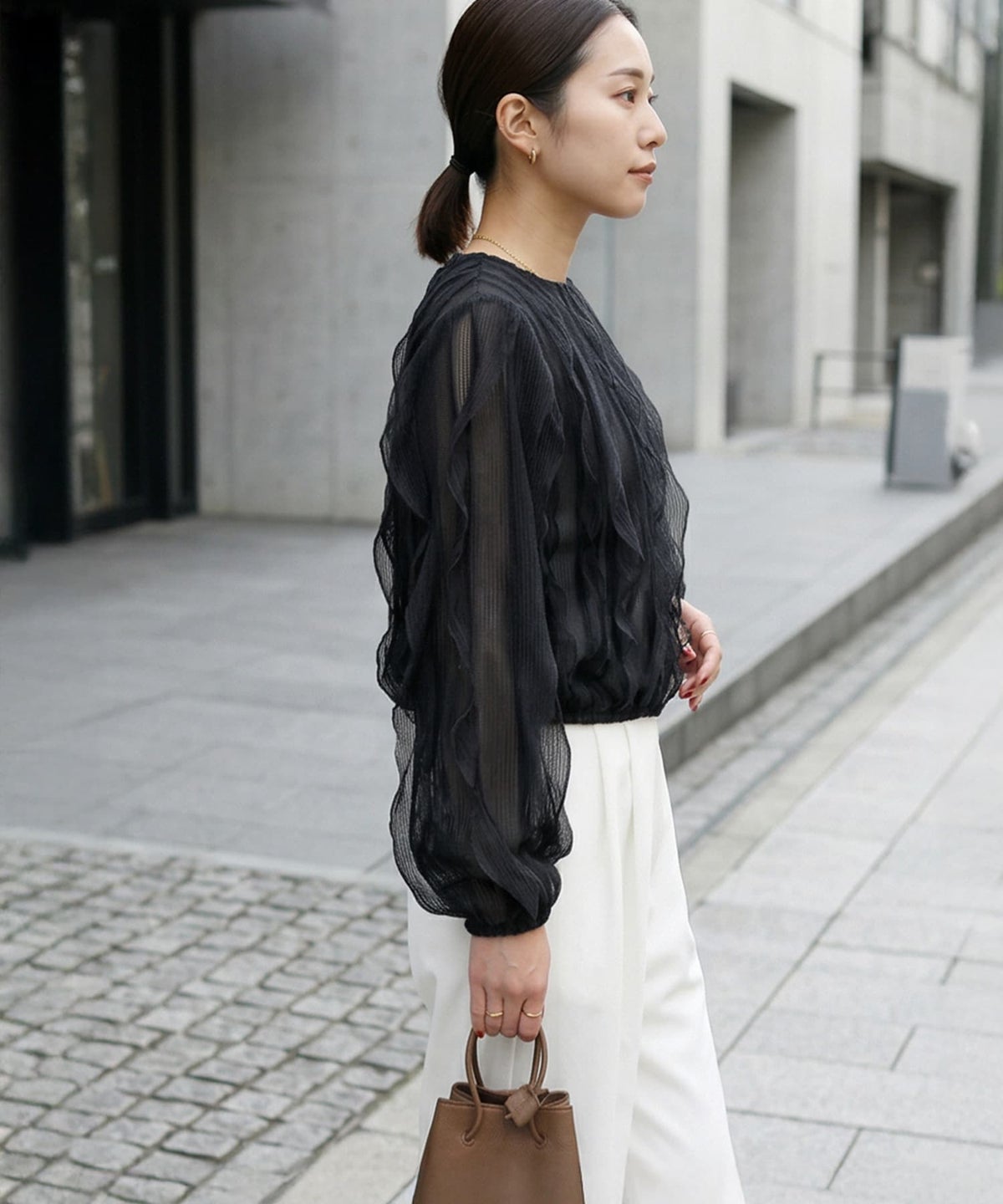 着用イメージ 163cm ブラック