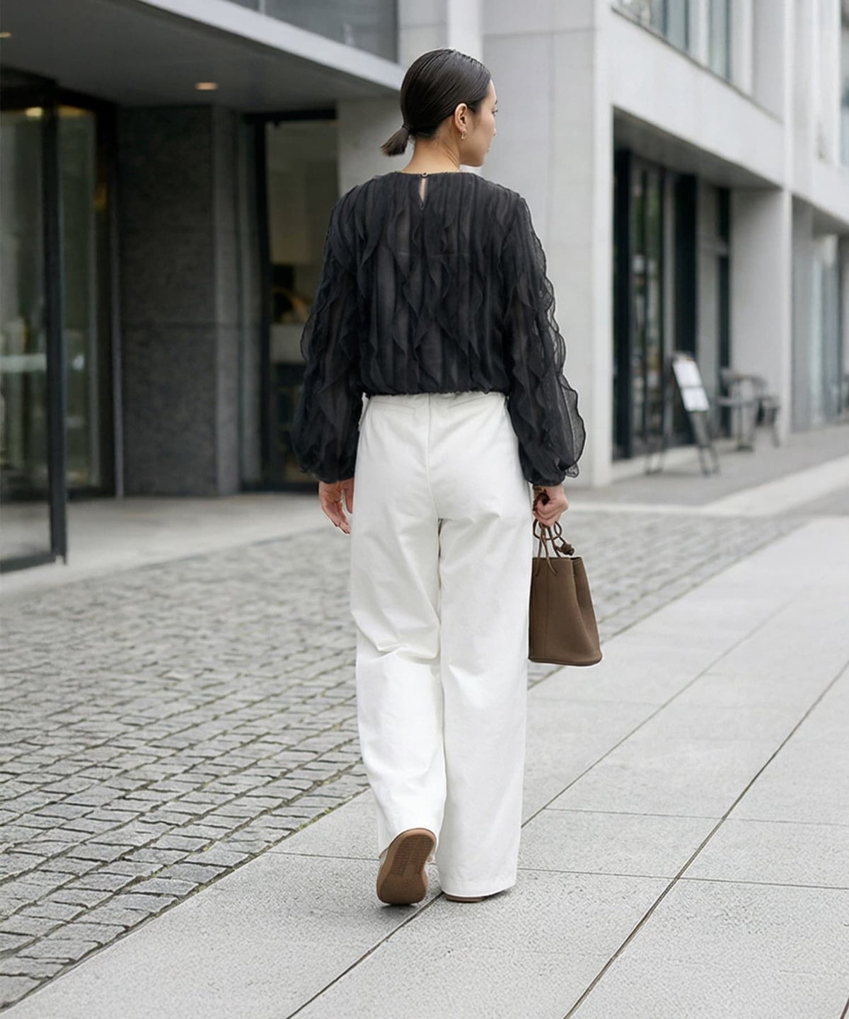 着用イメージ 163cm ブラック