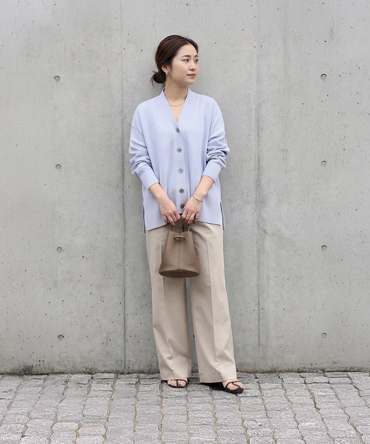 着用イメージ 163cm ラベンダーブルー