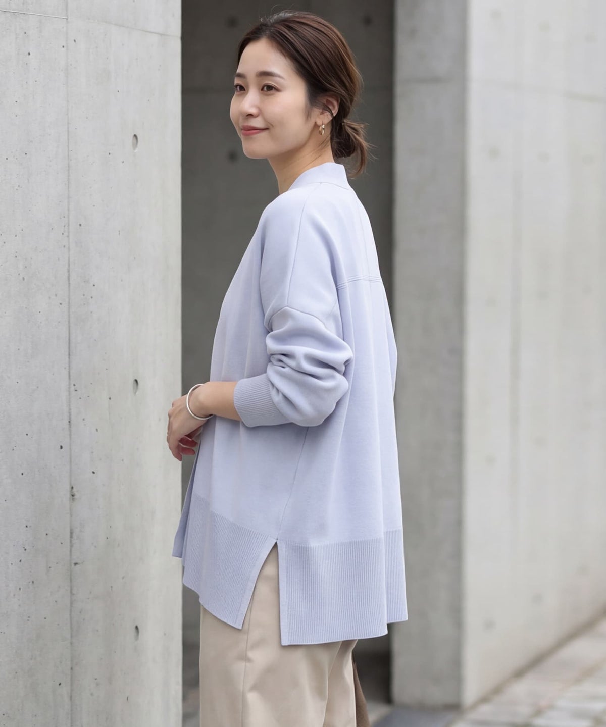 着用イメージ 163cm ラベンダーブルー