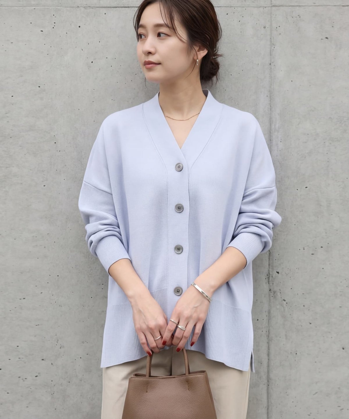 着用イメージ 163cm ラベンダーブルー