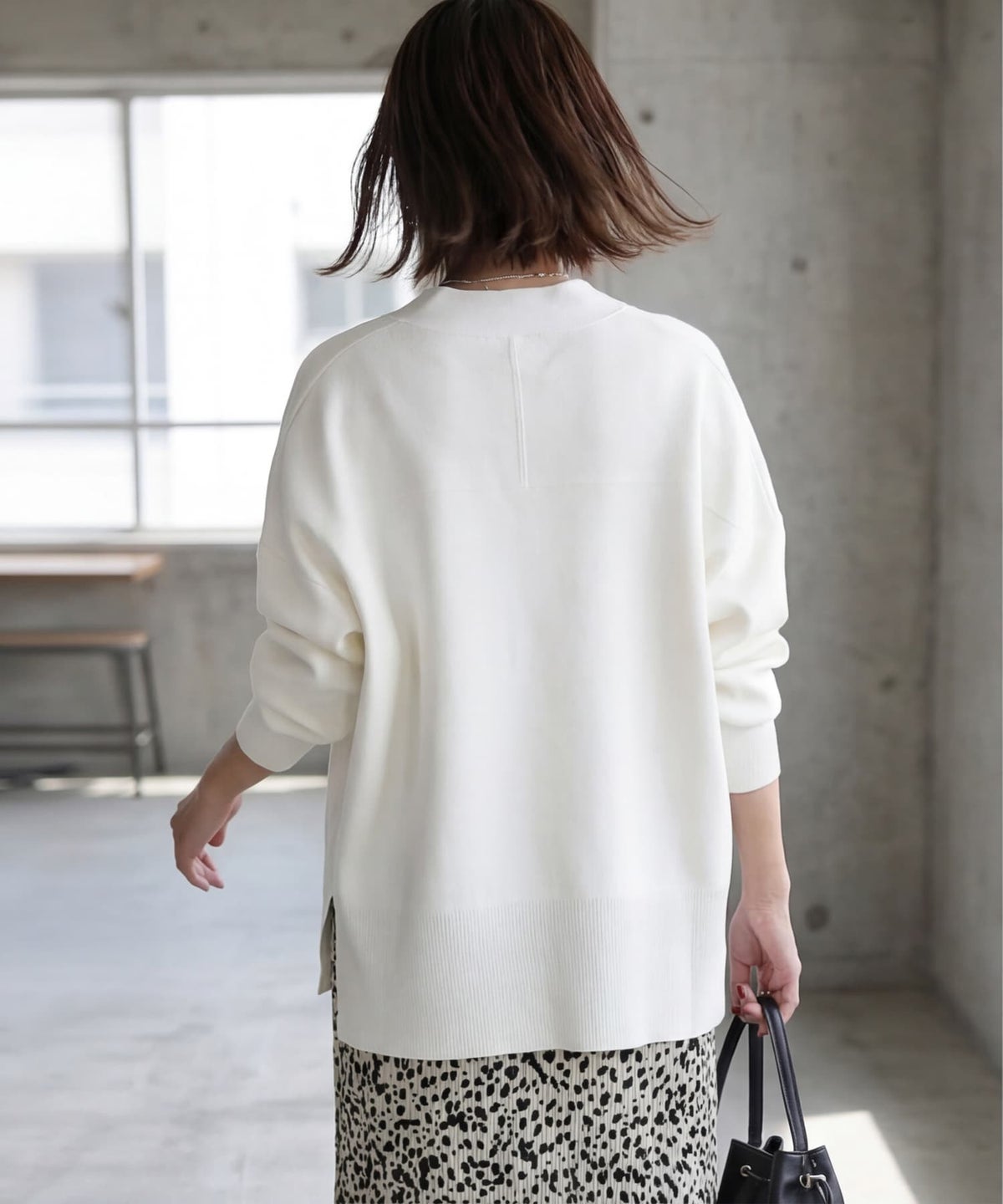 着用イメージ 163cm アイボリー