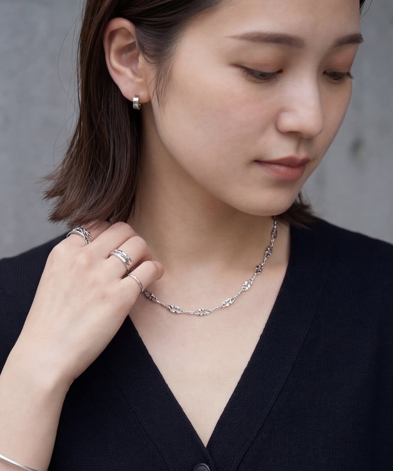 41cmミラーカットパーツチェーンネックレス | おしゃれな大人 