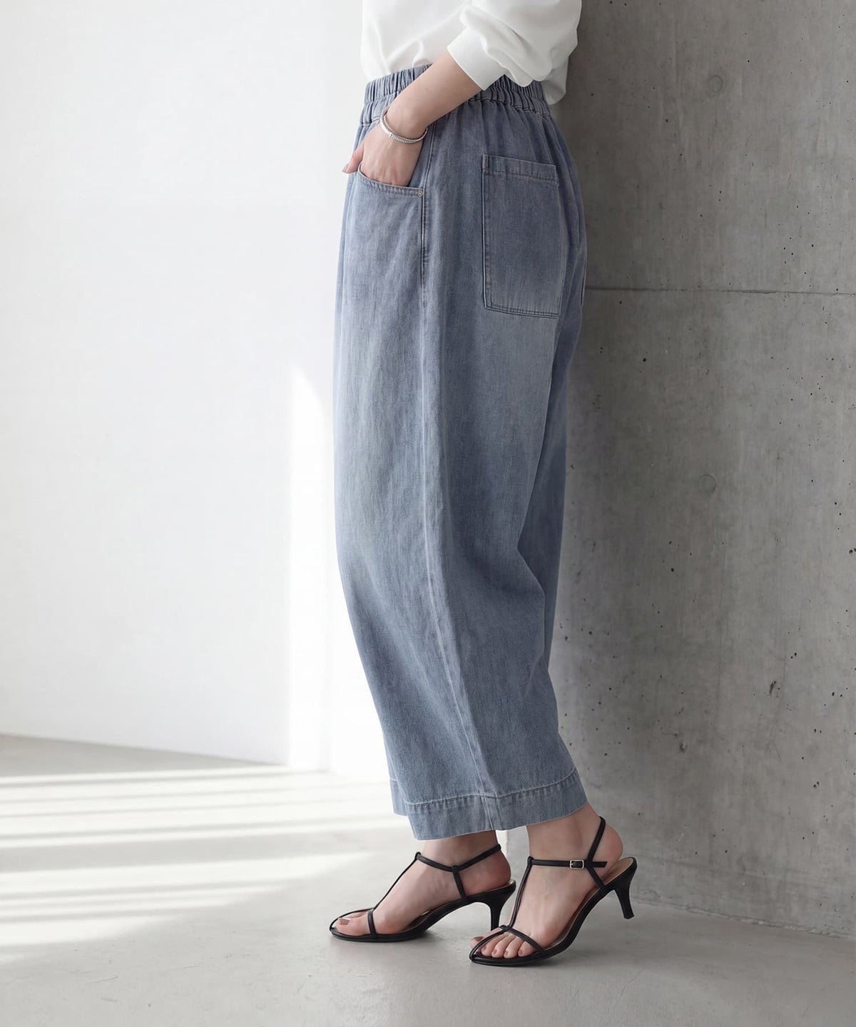 着用イメージ 163cm ライトブルー