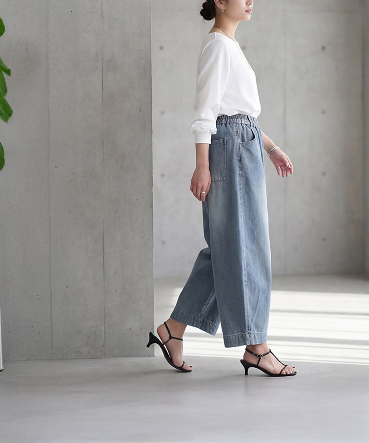 着用イメージ 163cm ライトブルー