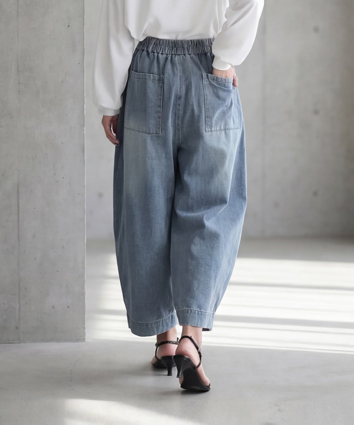 着用イメージ 163cm ライトブルー