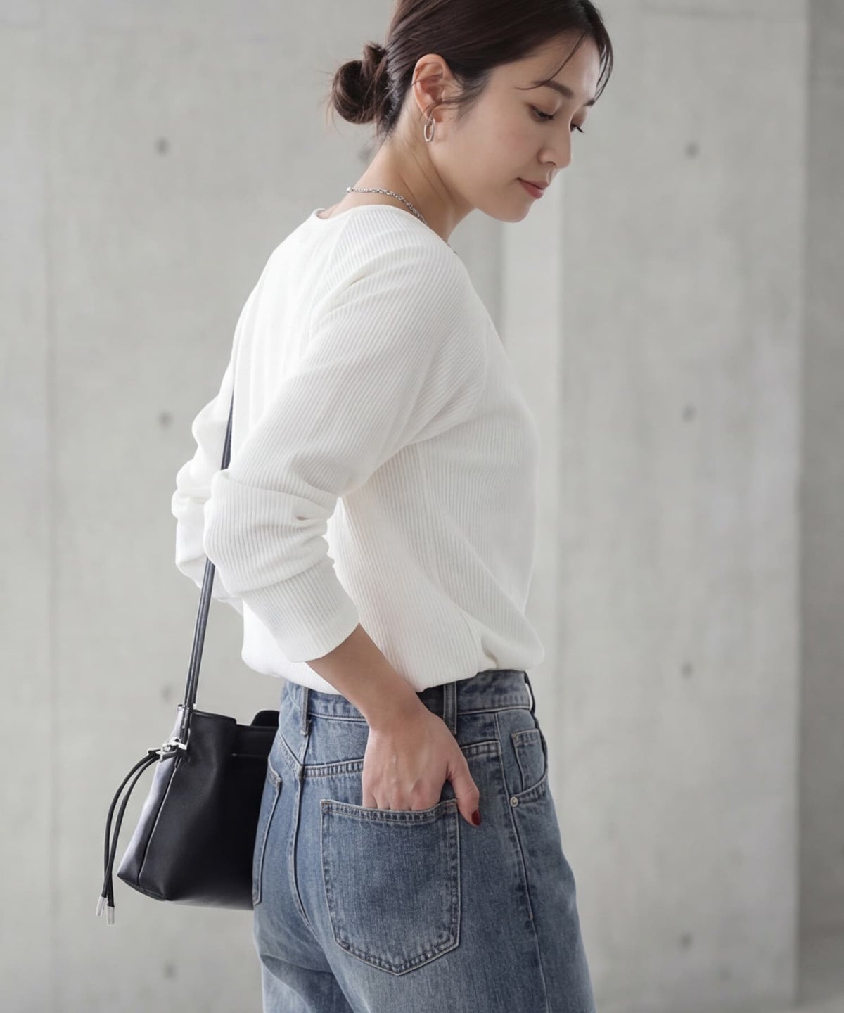 着用イメージ 163cm ホワイト