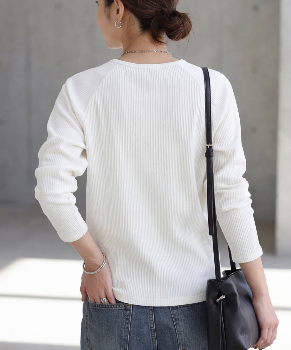 着用イメージ 163cm ホワイト