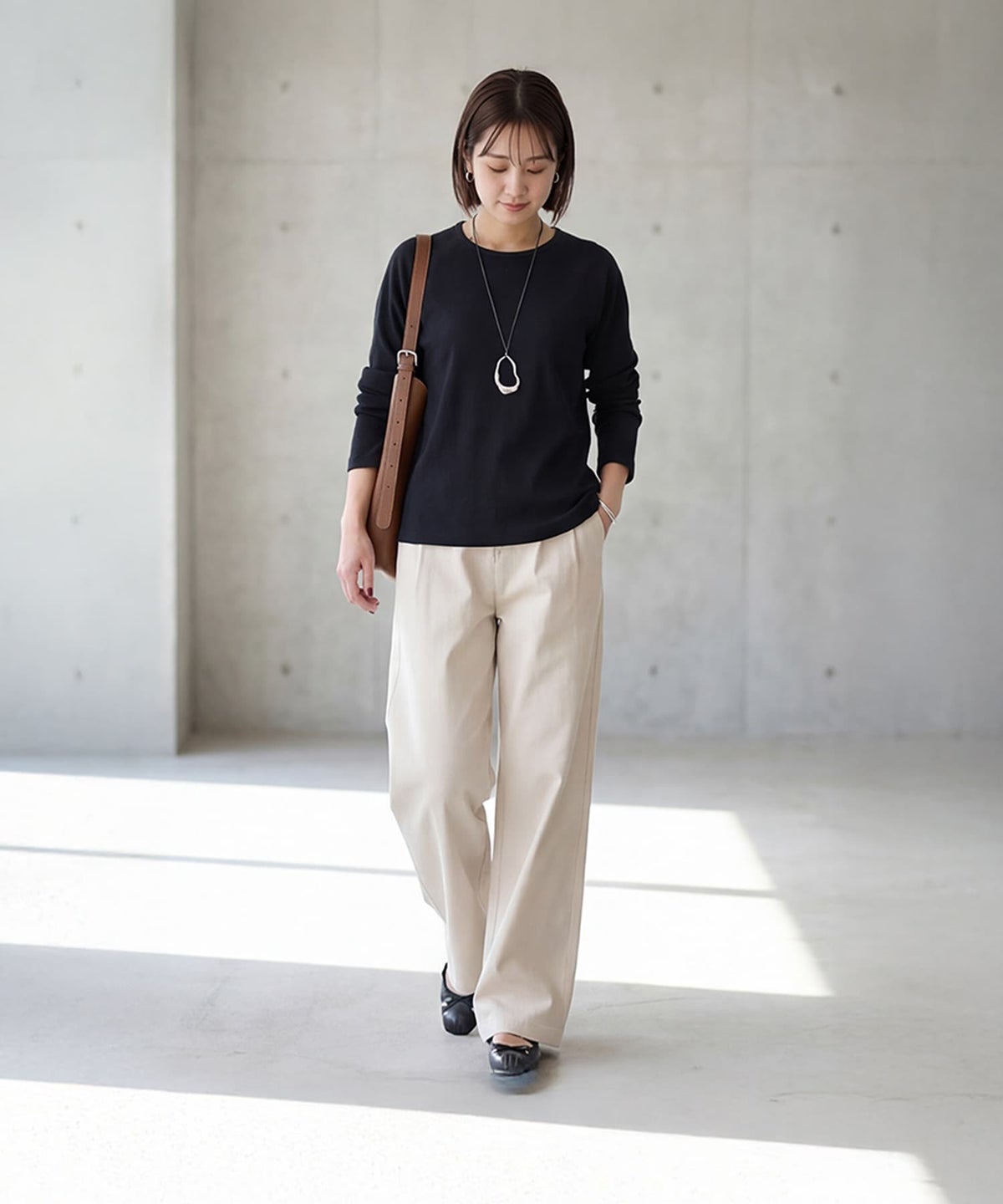 着用イメージ 163cm ブラック