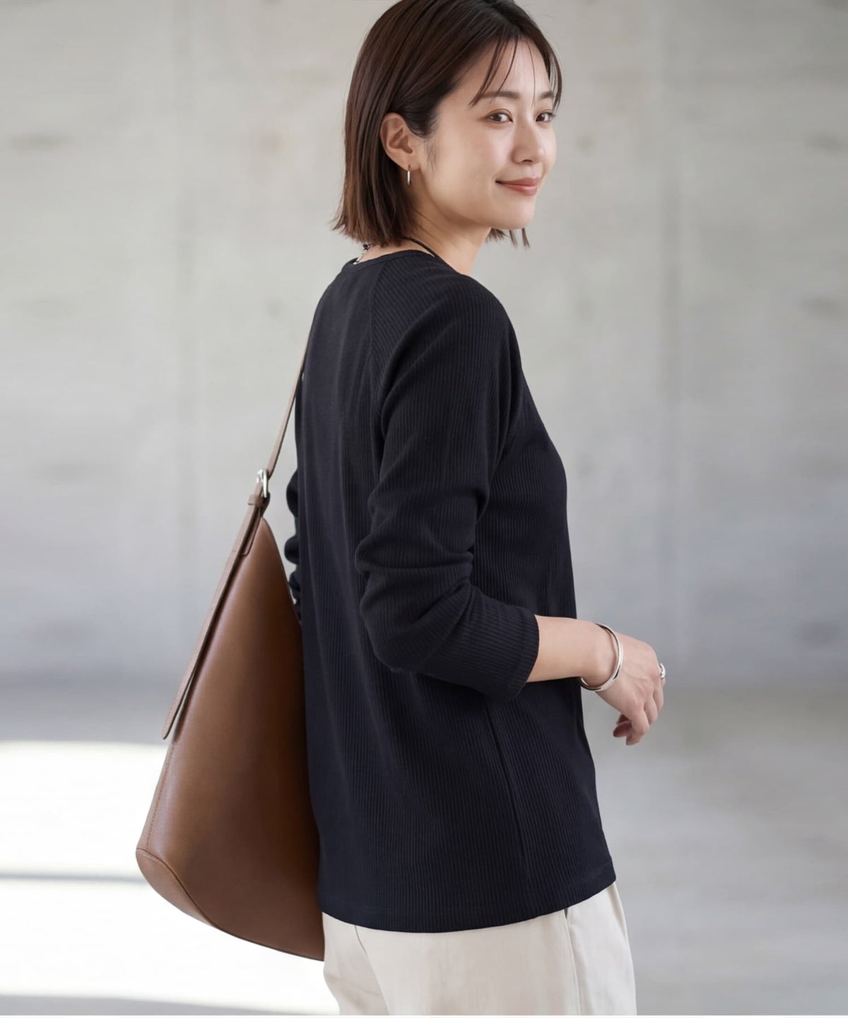 着用イメージ 163cm ブラック