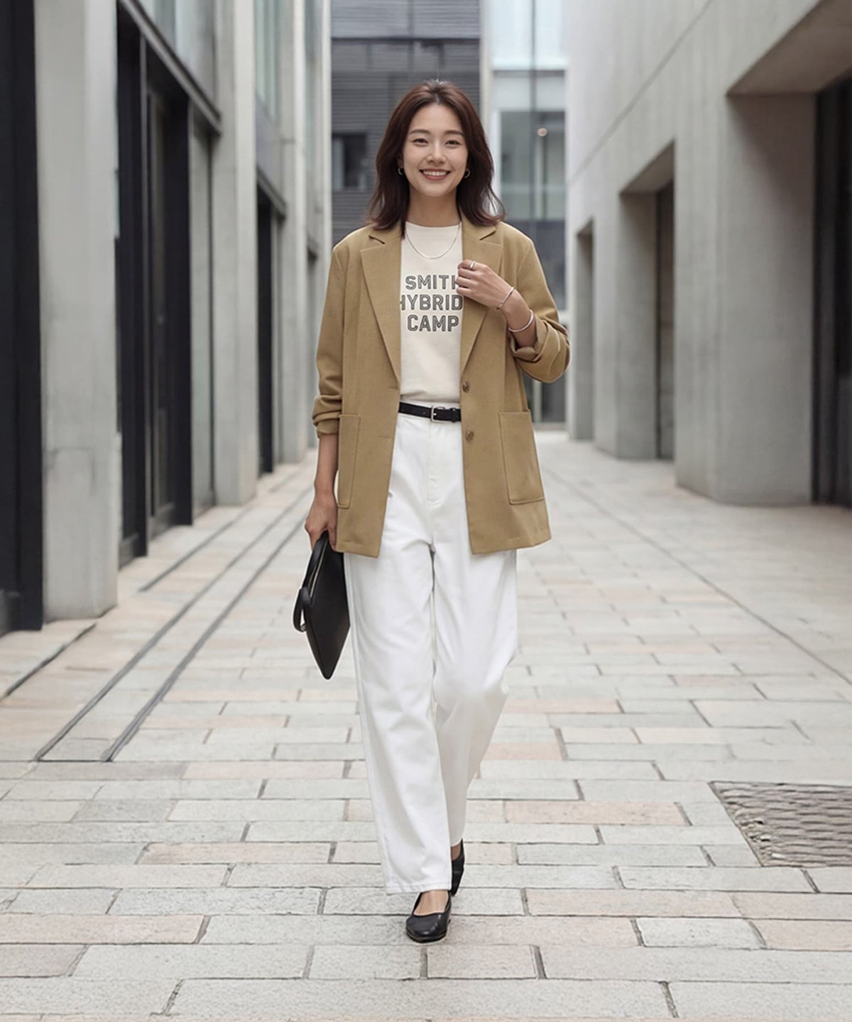 着用イメージ 163cm キャメル