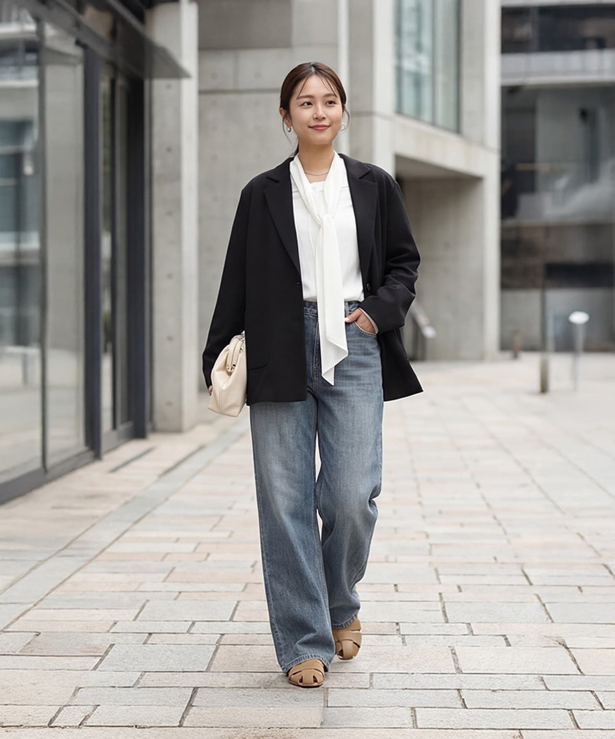 着用イメージ 163cm ブラック