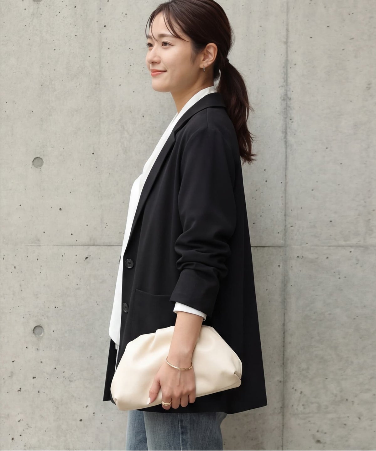 着用イメージ 163cm ブラック