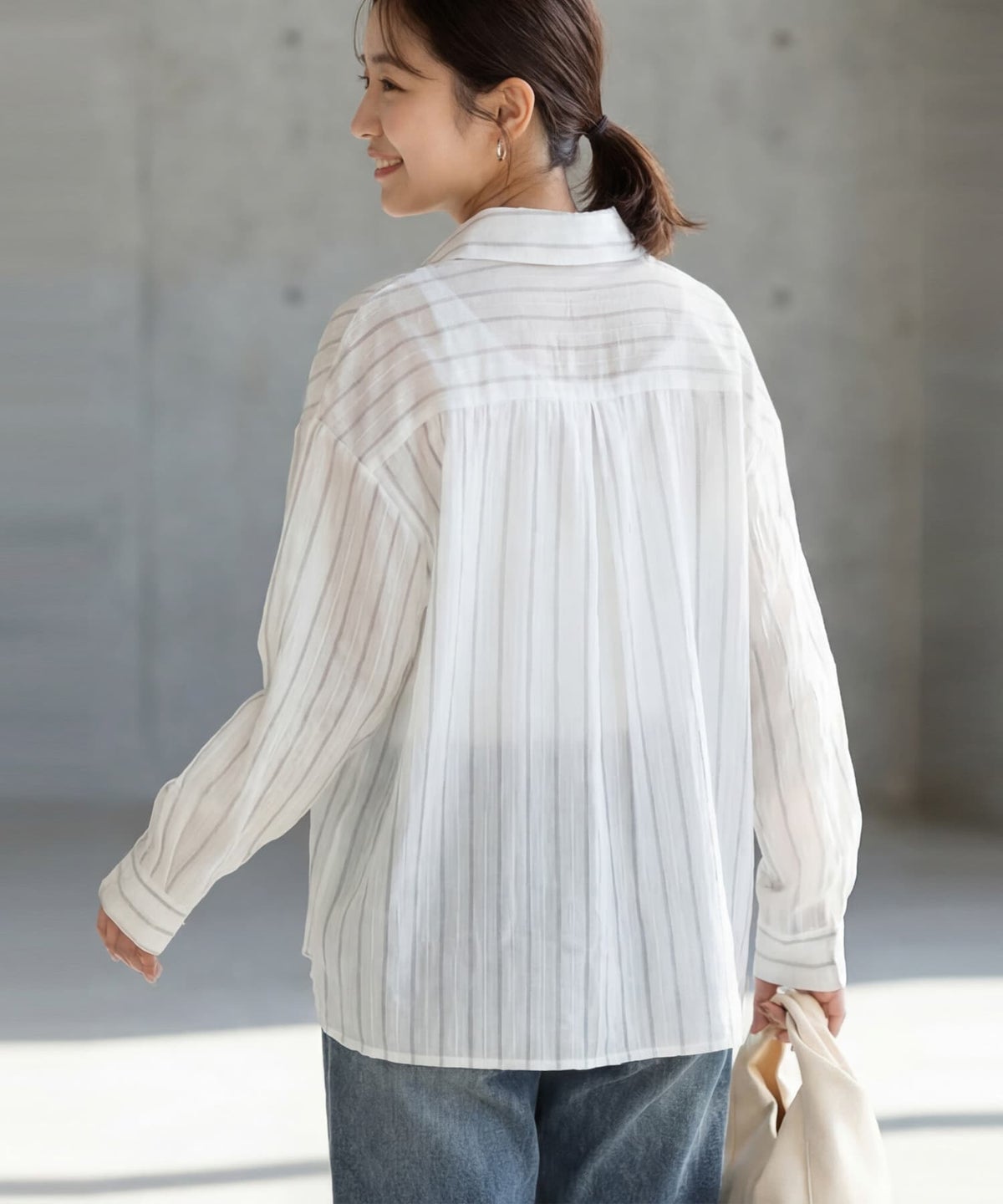 着用イメージ 163cm ホワイト