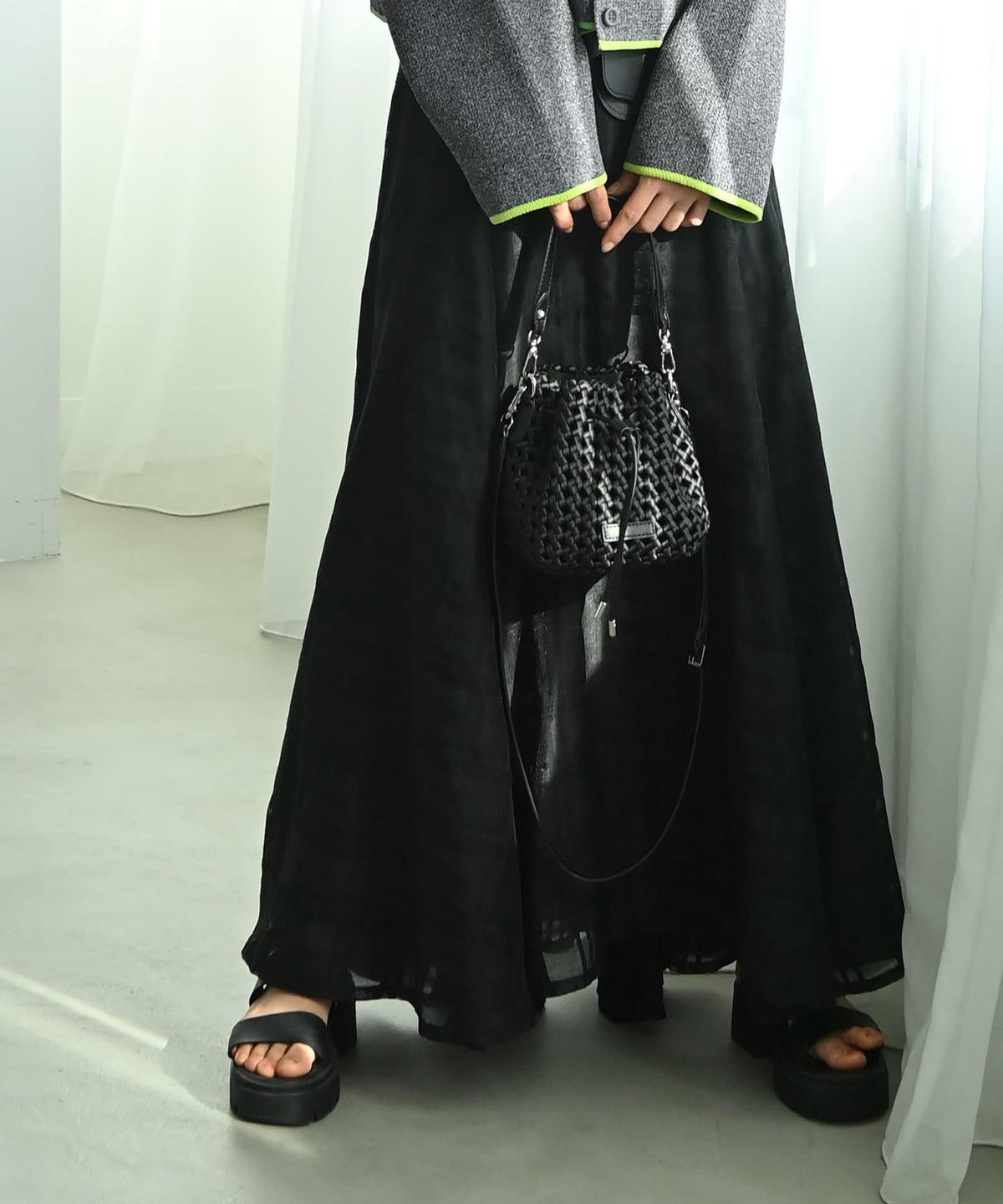 着用イメージ 167cm ブラック