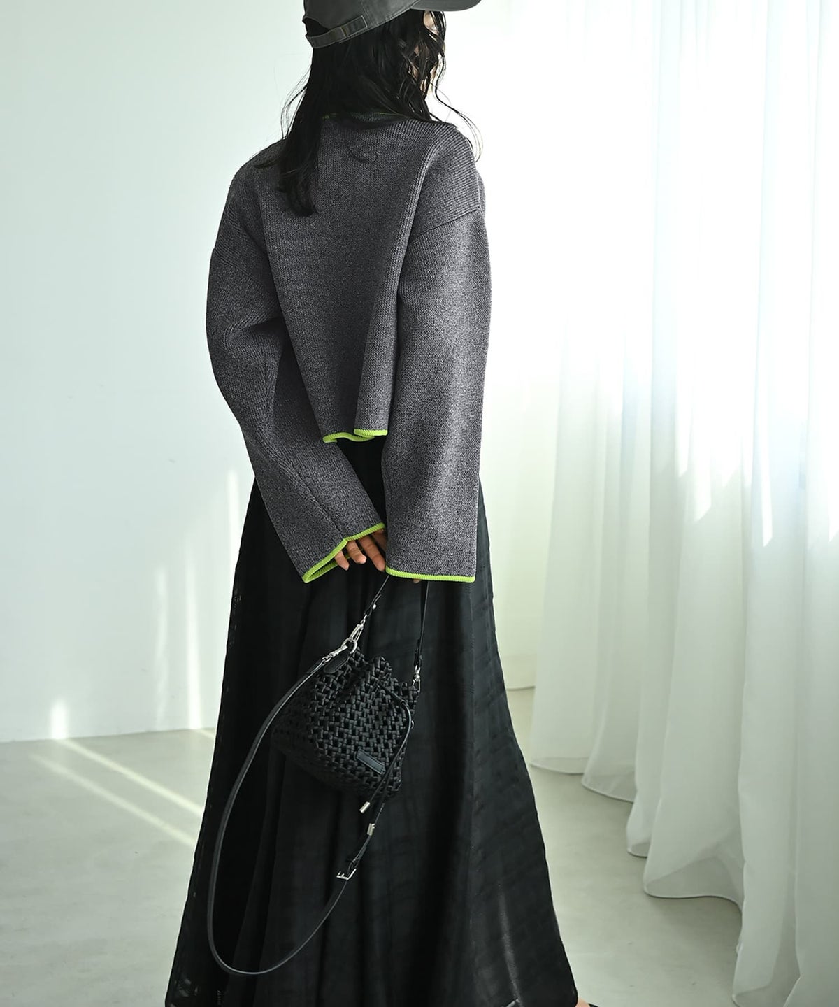 着用イメージ 167cm ブラック