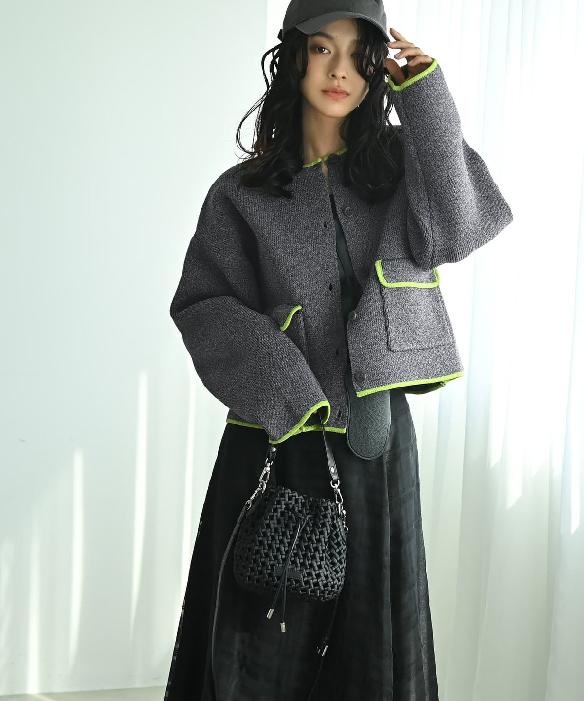 着用イメージ 167cm ブラック