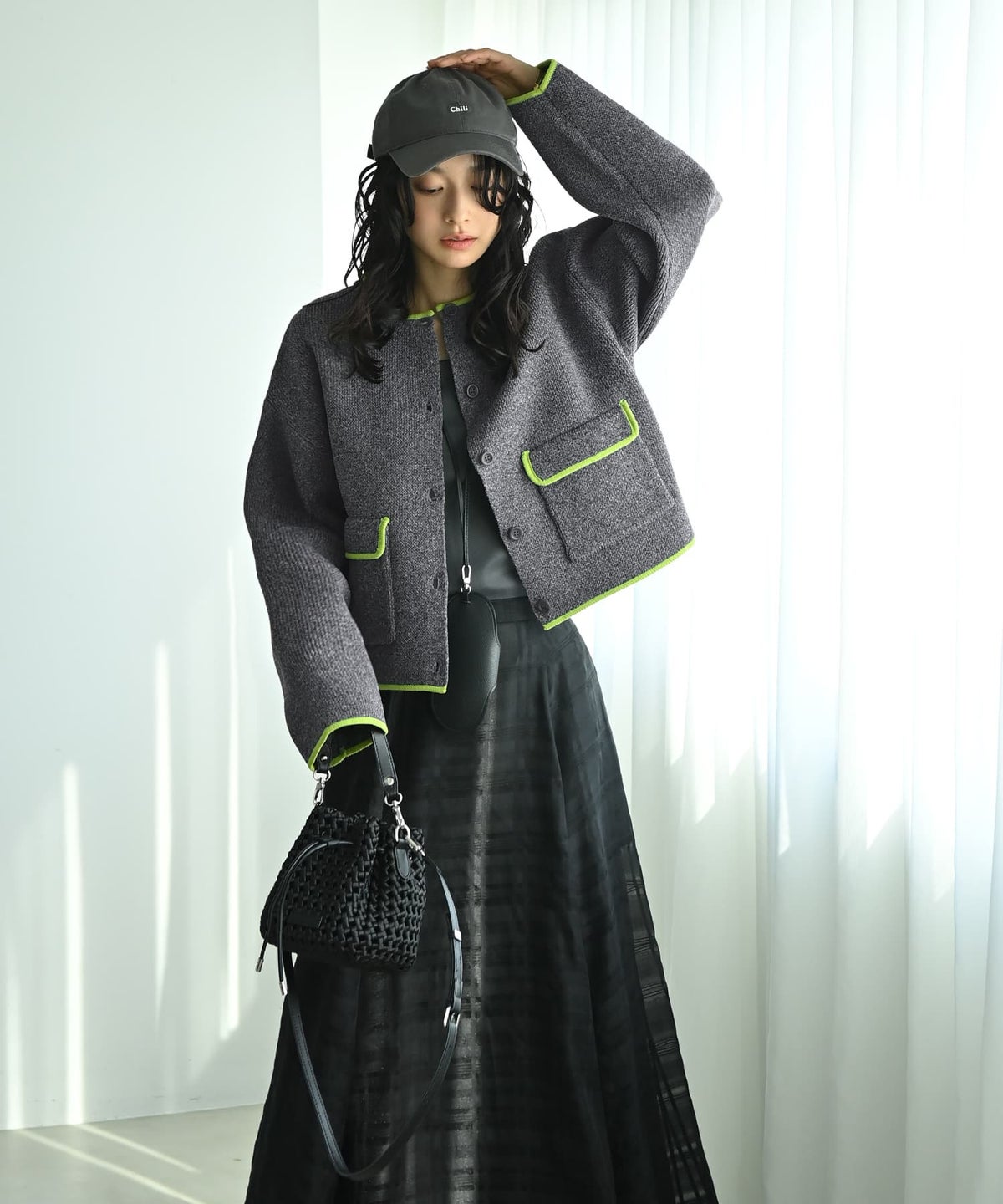 着用イメージ 167cm ブラック