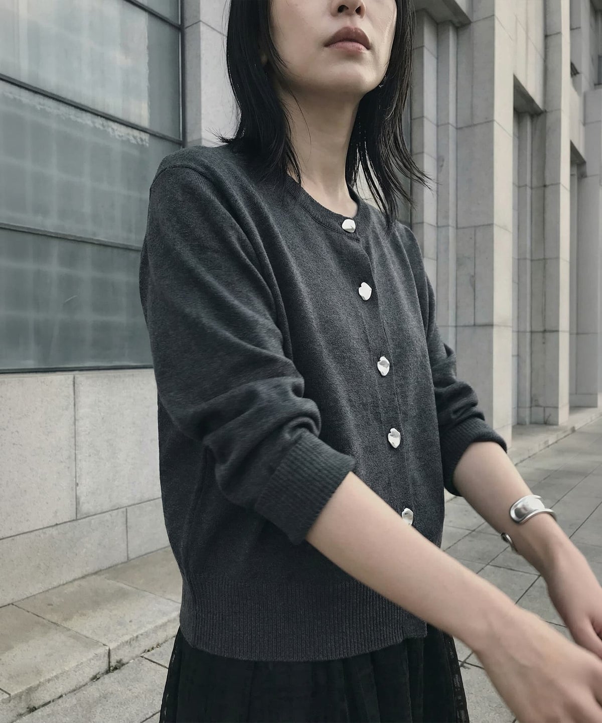 着用イメージ 165cm チャコール