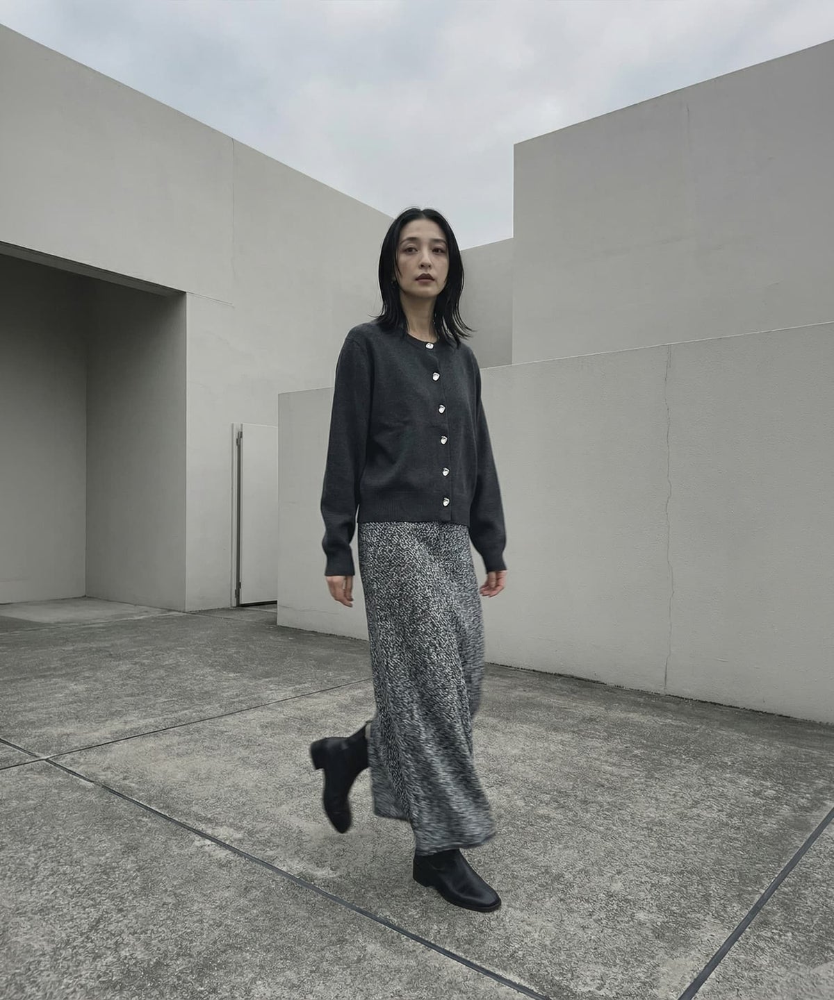 着用イメージ 165cm チャコール