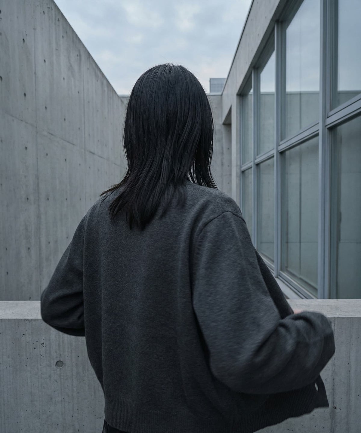 着用イメージ 165cm チャコール