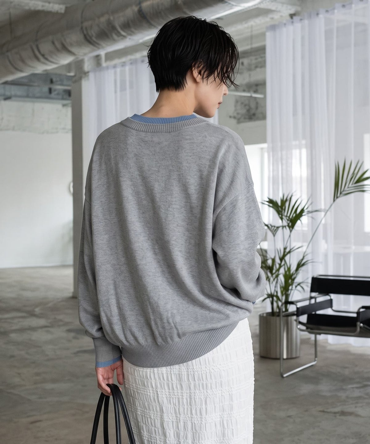 着用イメージ 170cm グレー