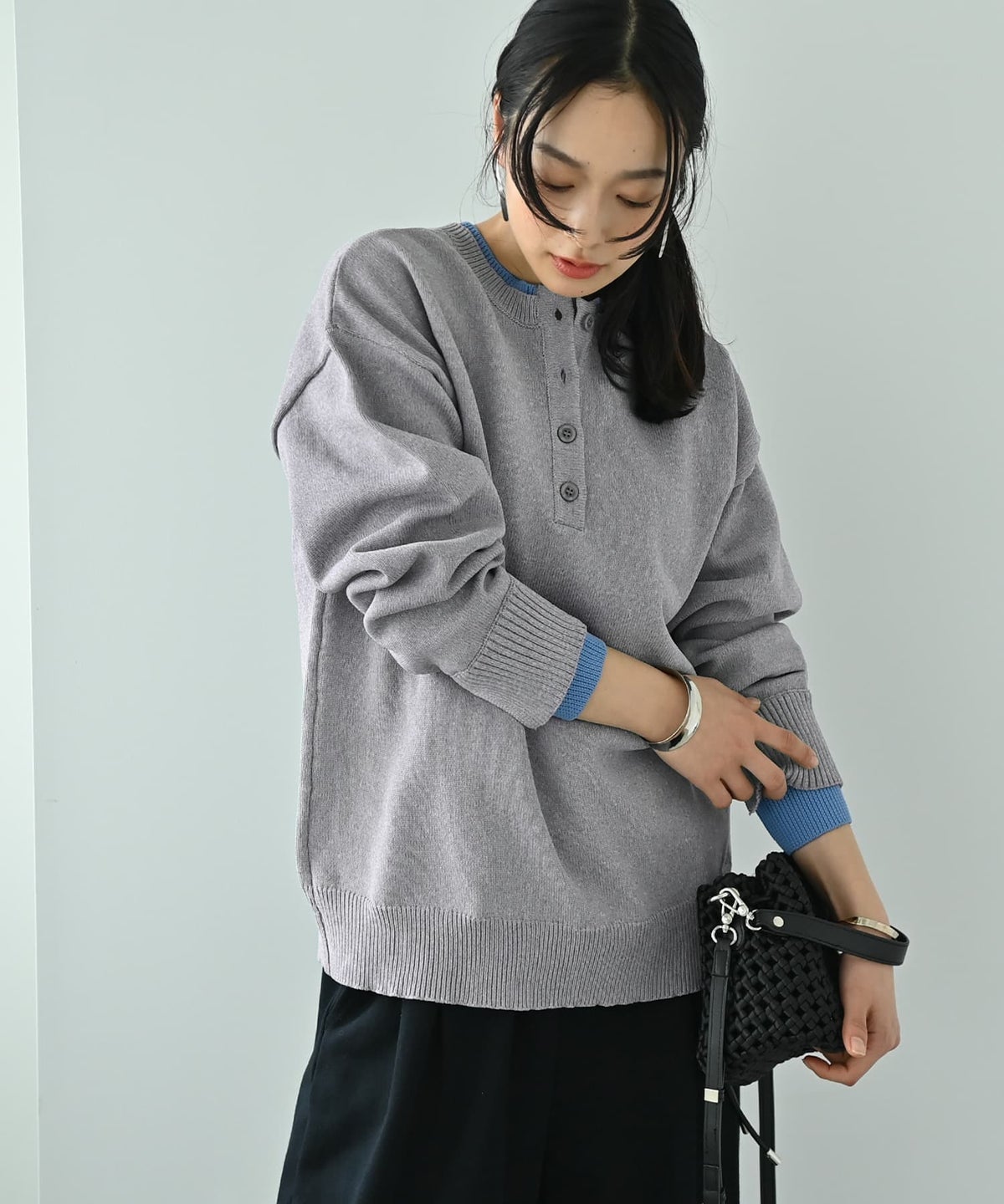 着用イメージ 167cm グレー