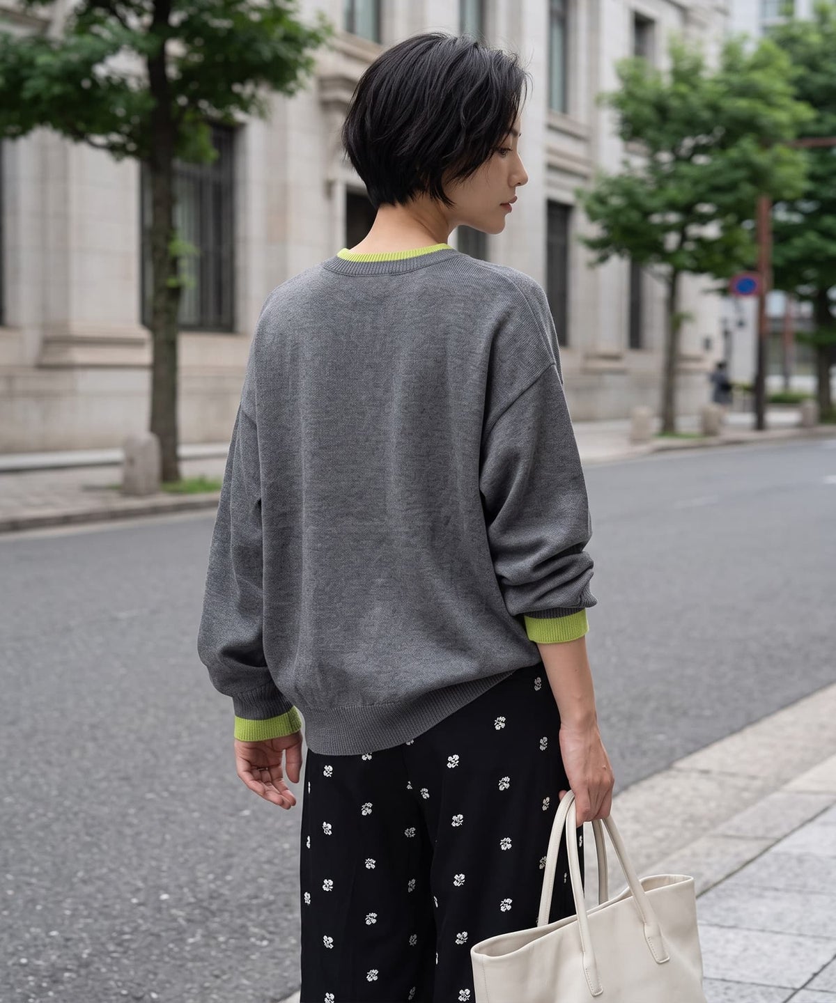 着用イメージ 170cm チャコール
