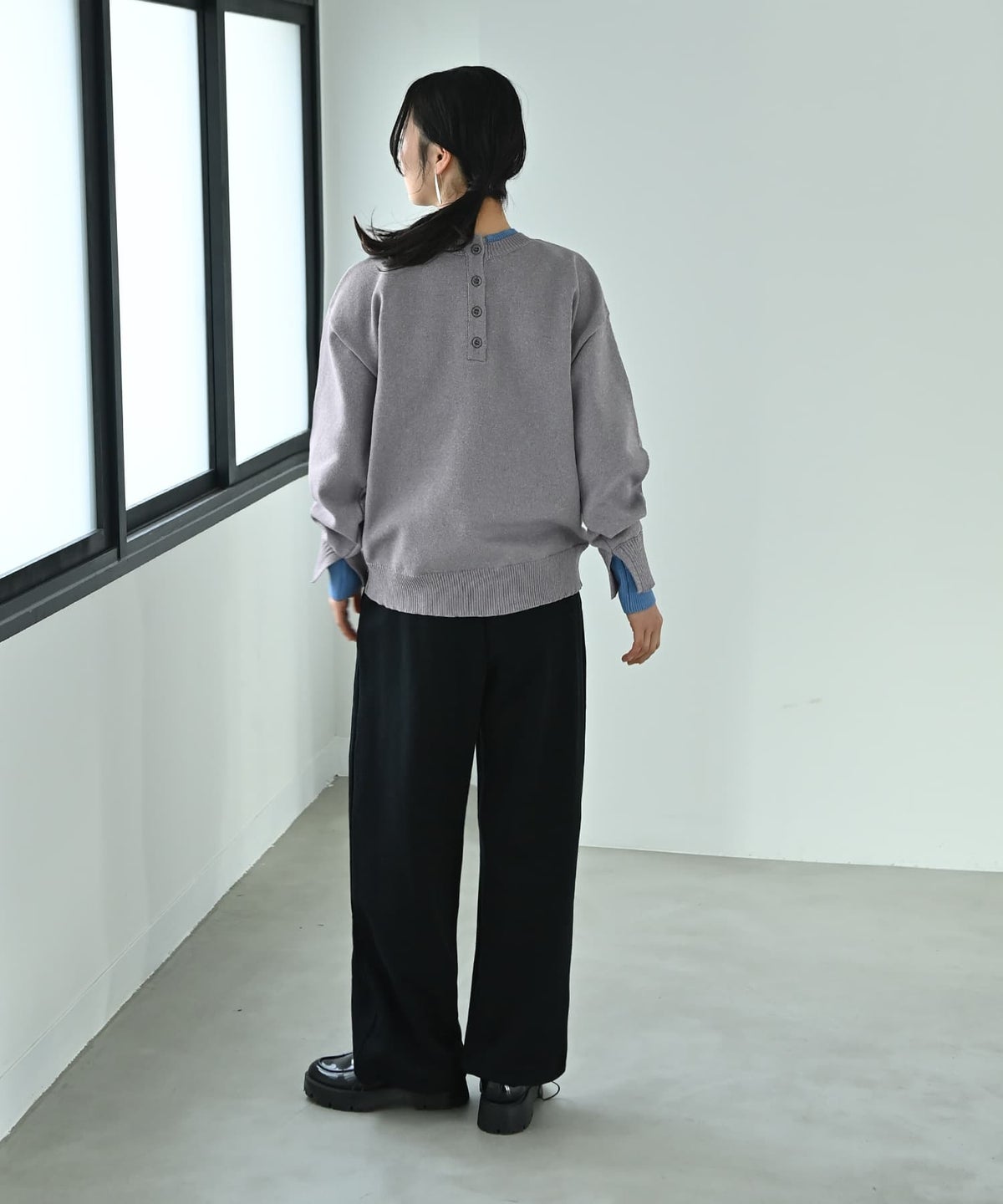 着用イメージ 167cm グレー