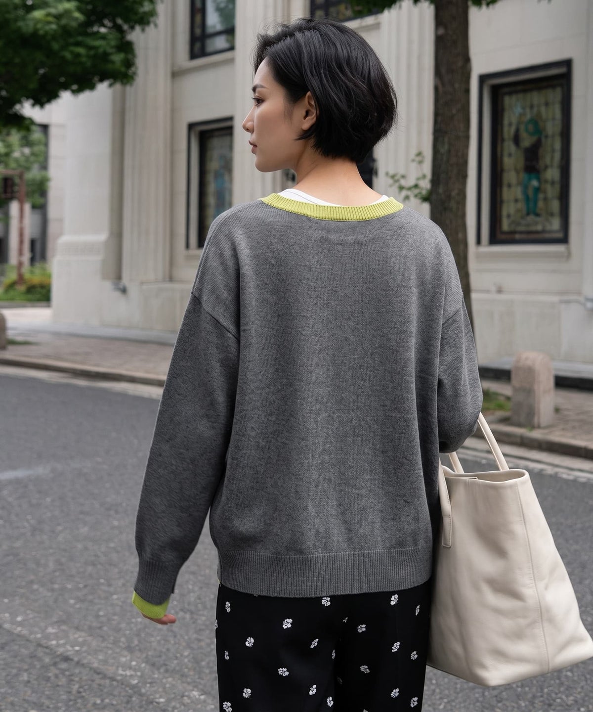 着用イメージ 170cm チャコール