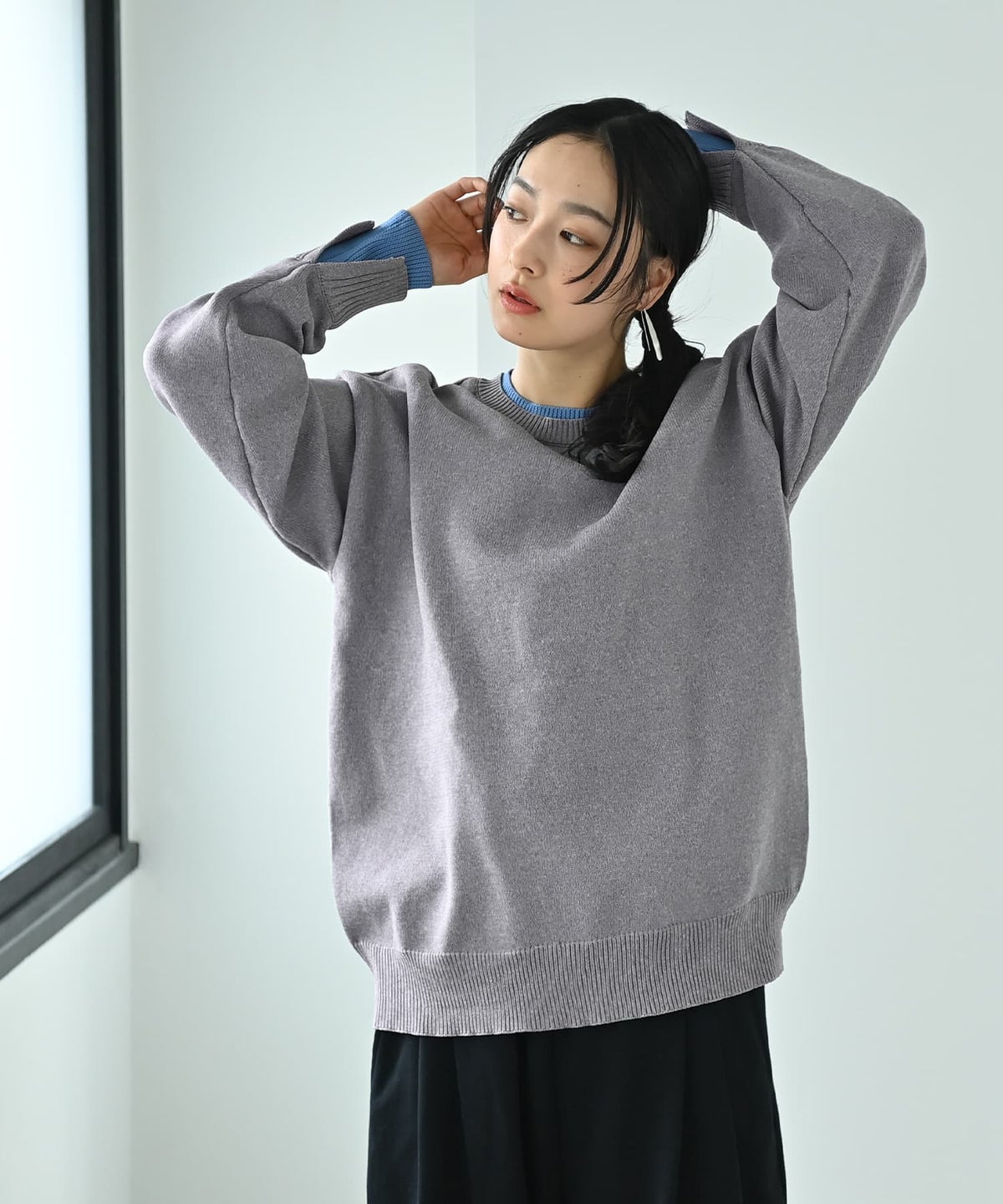 着用イメージ 167cm グレー