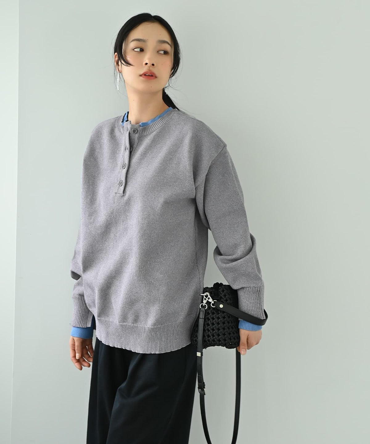 着用イメージ 167cm グレー