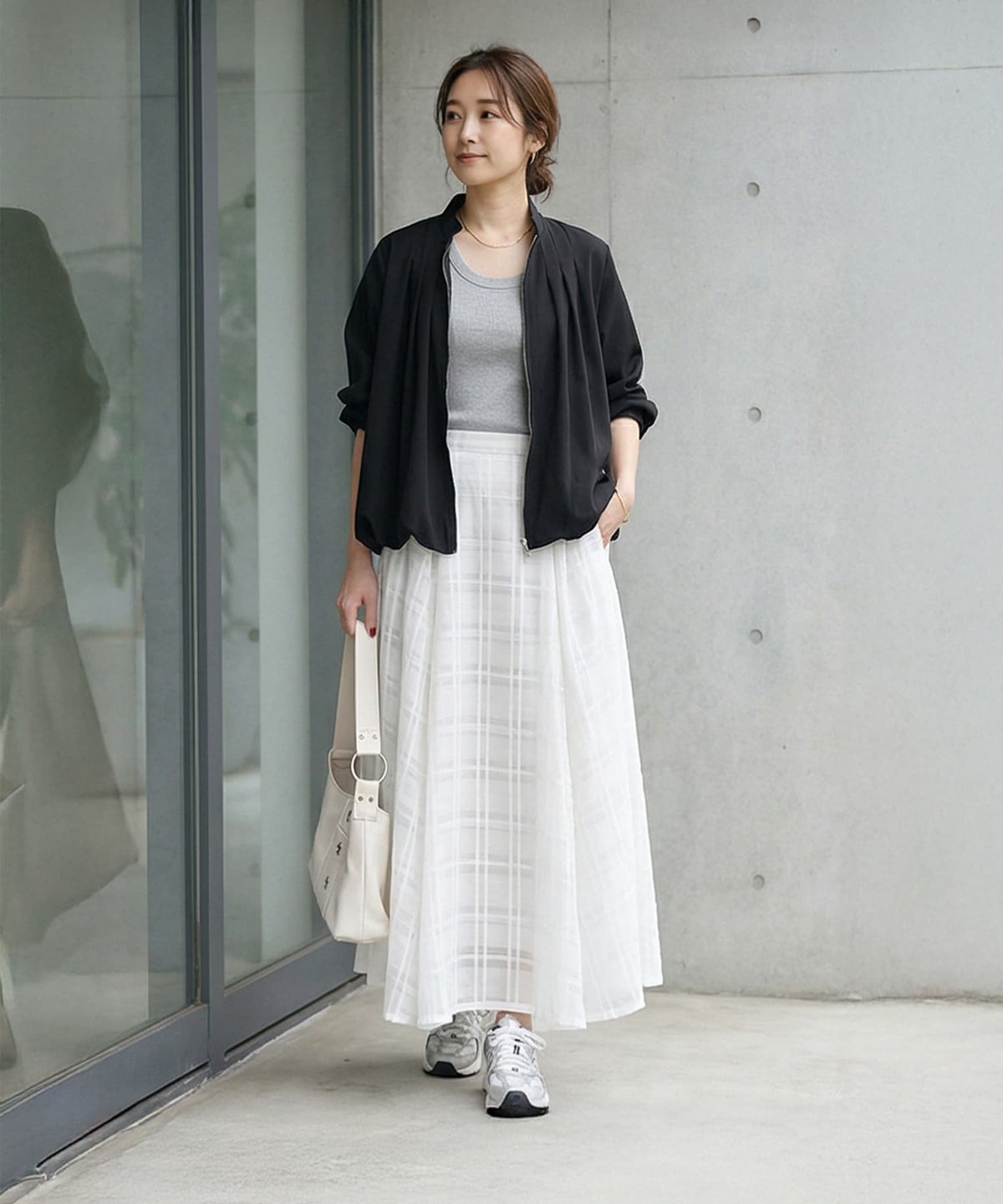 着用イメージ 163cm ブラック