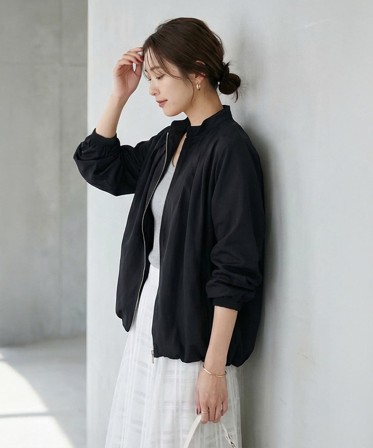 着用イメージ 163cm ブラック