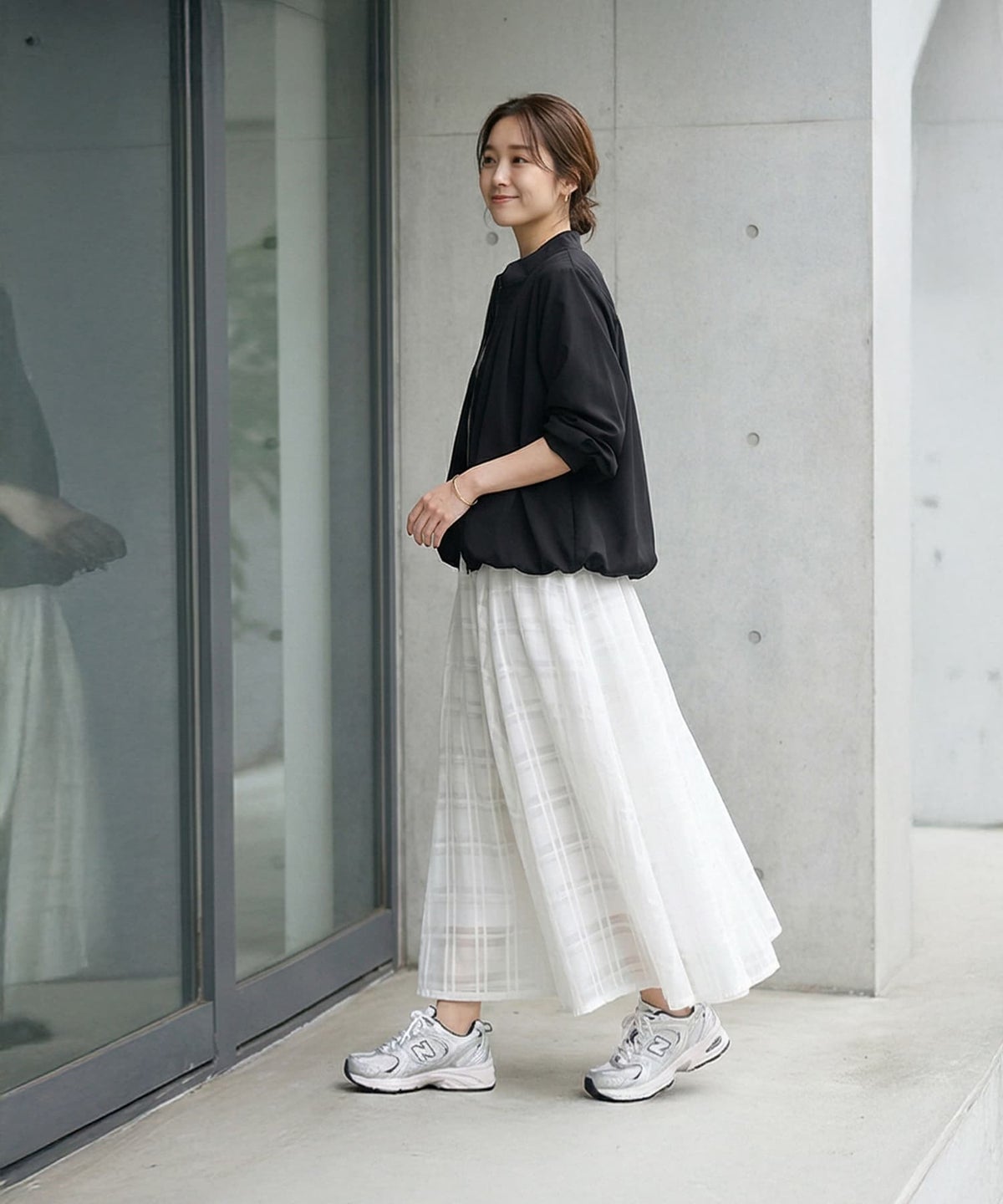 着用イメージ 163cm ブラック