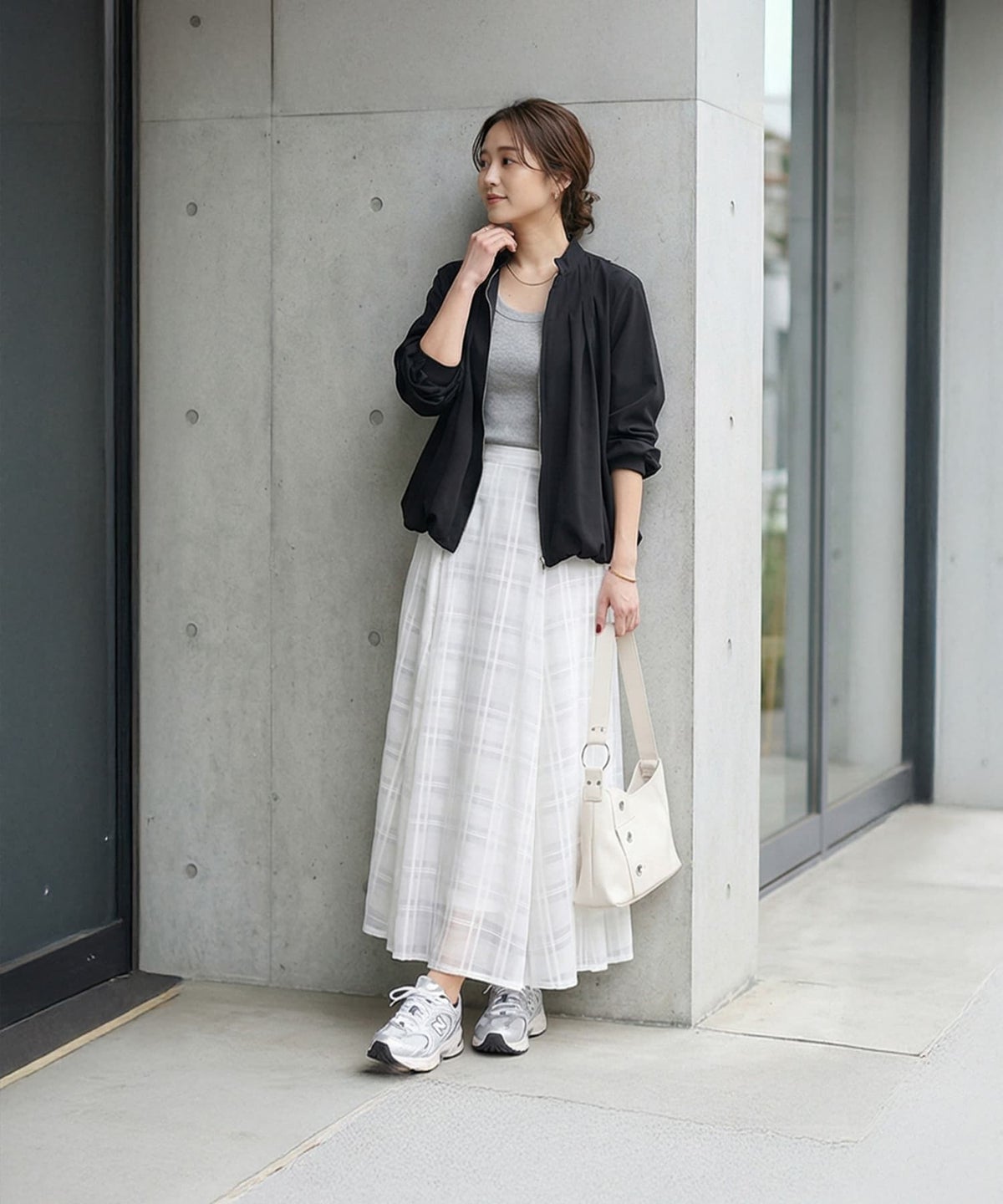 着用イメージ 163cm ブラック