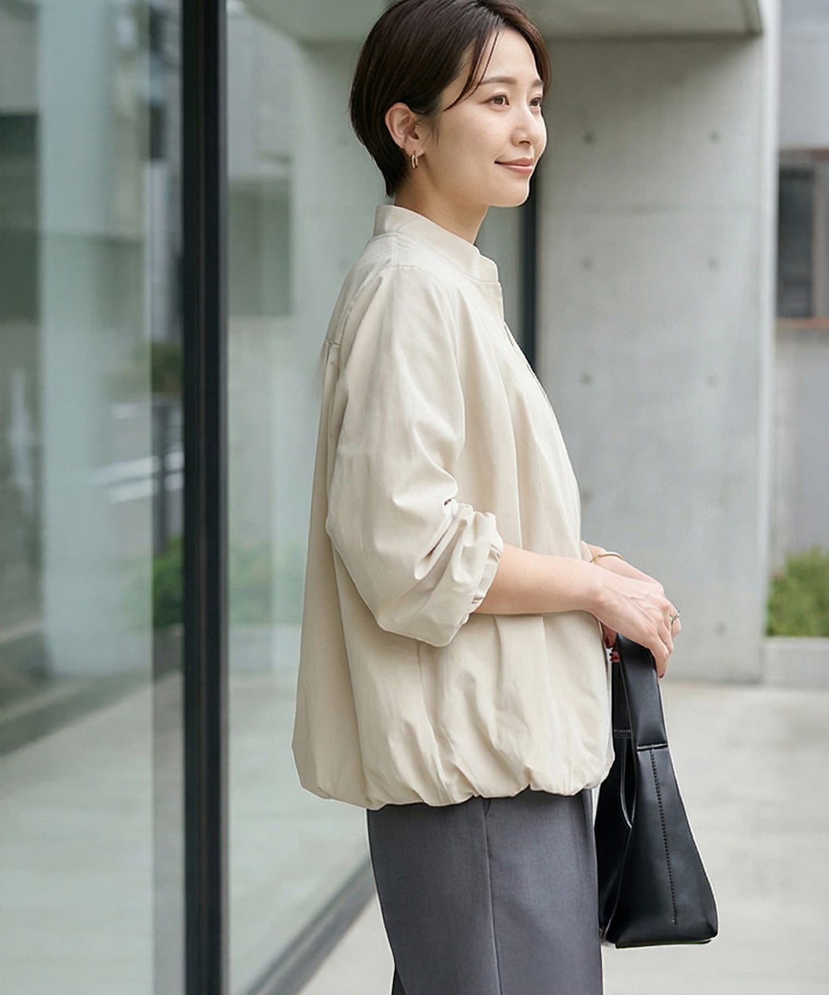 着用イメージ 163cm ライトベージュ