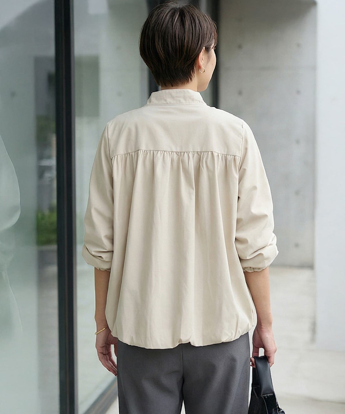 着用イメージ 163cm ライトベージュ