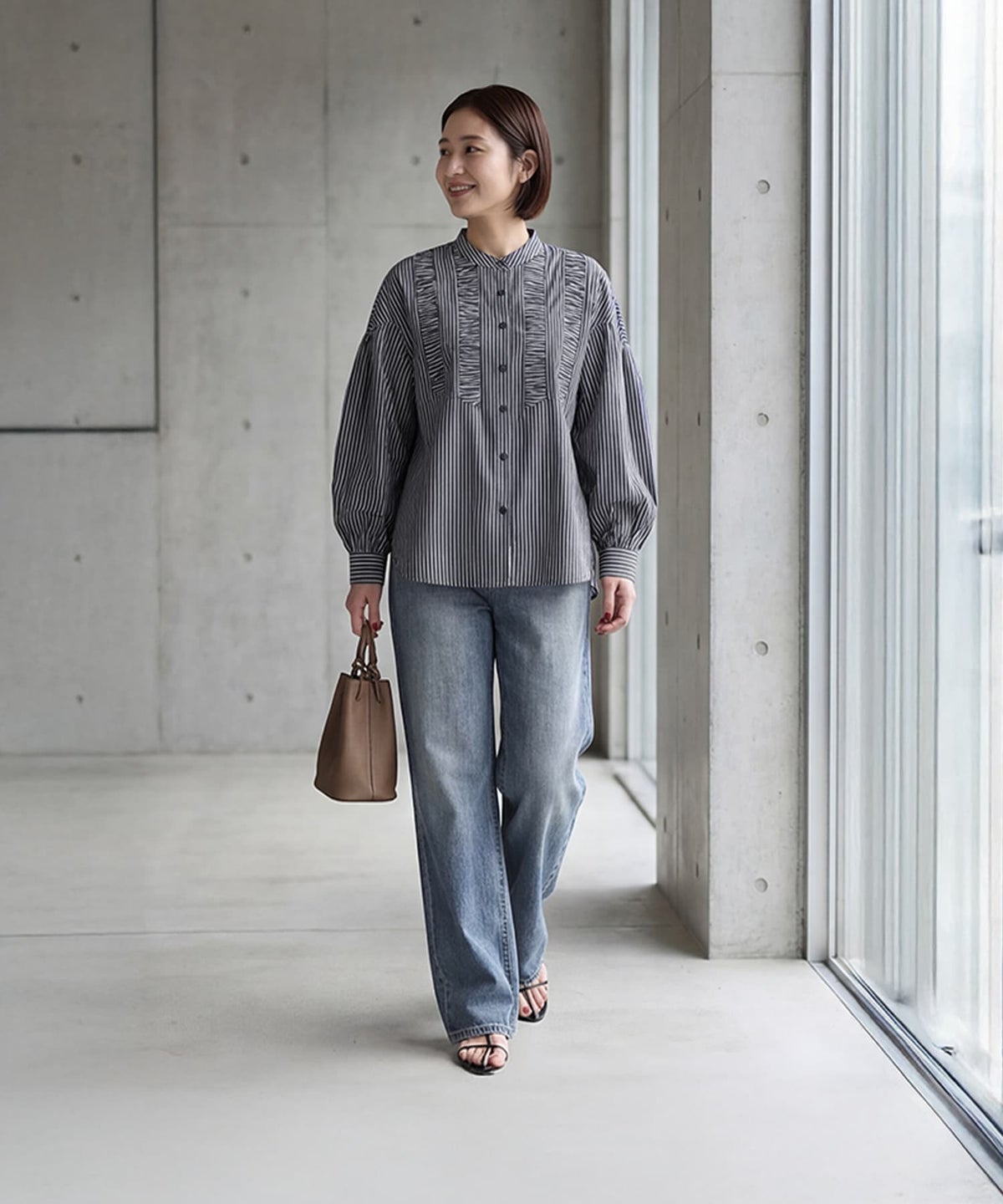 着用イメージ 163cm ネイビー