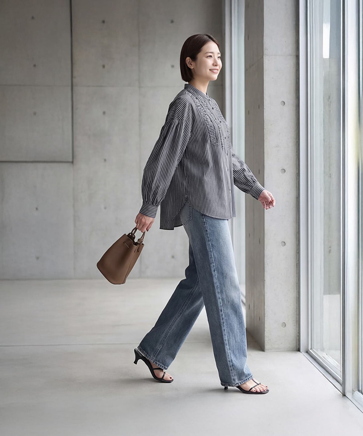 着用イメージ 163cm ネイビー