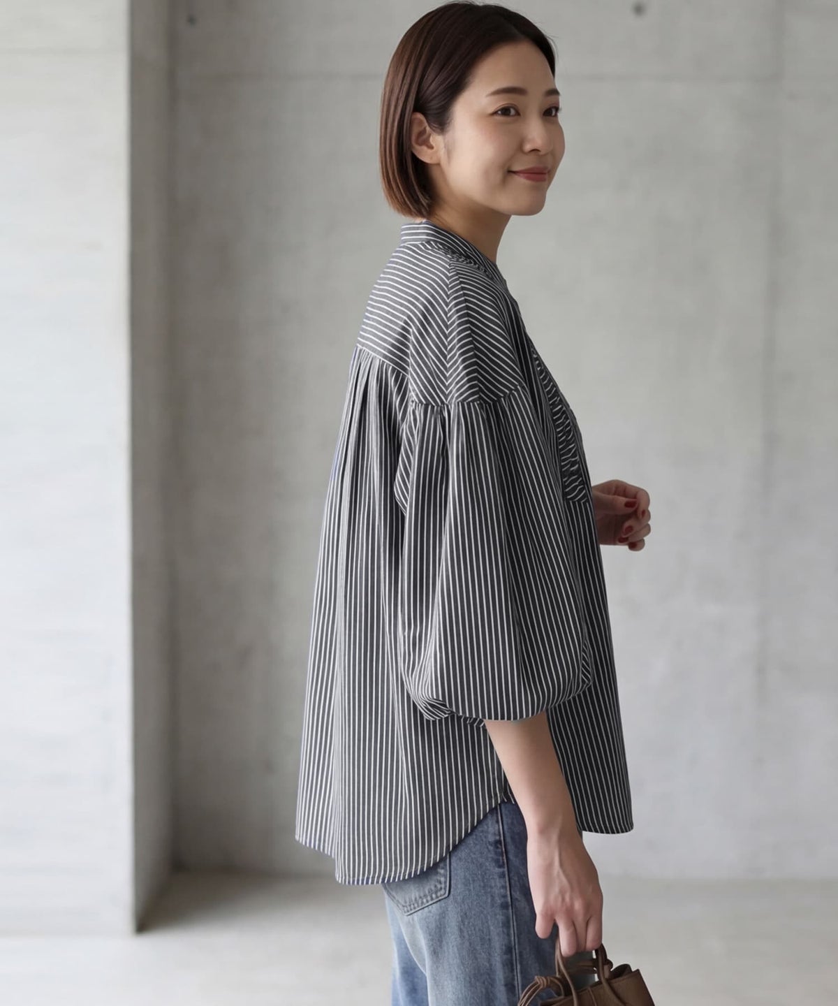 着用イメージ 163cm ネイビー